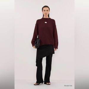 Diish Roy Walnut Oversized Long Knit Jumper